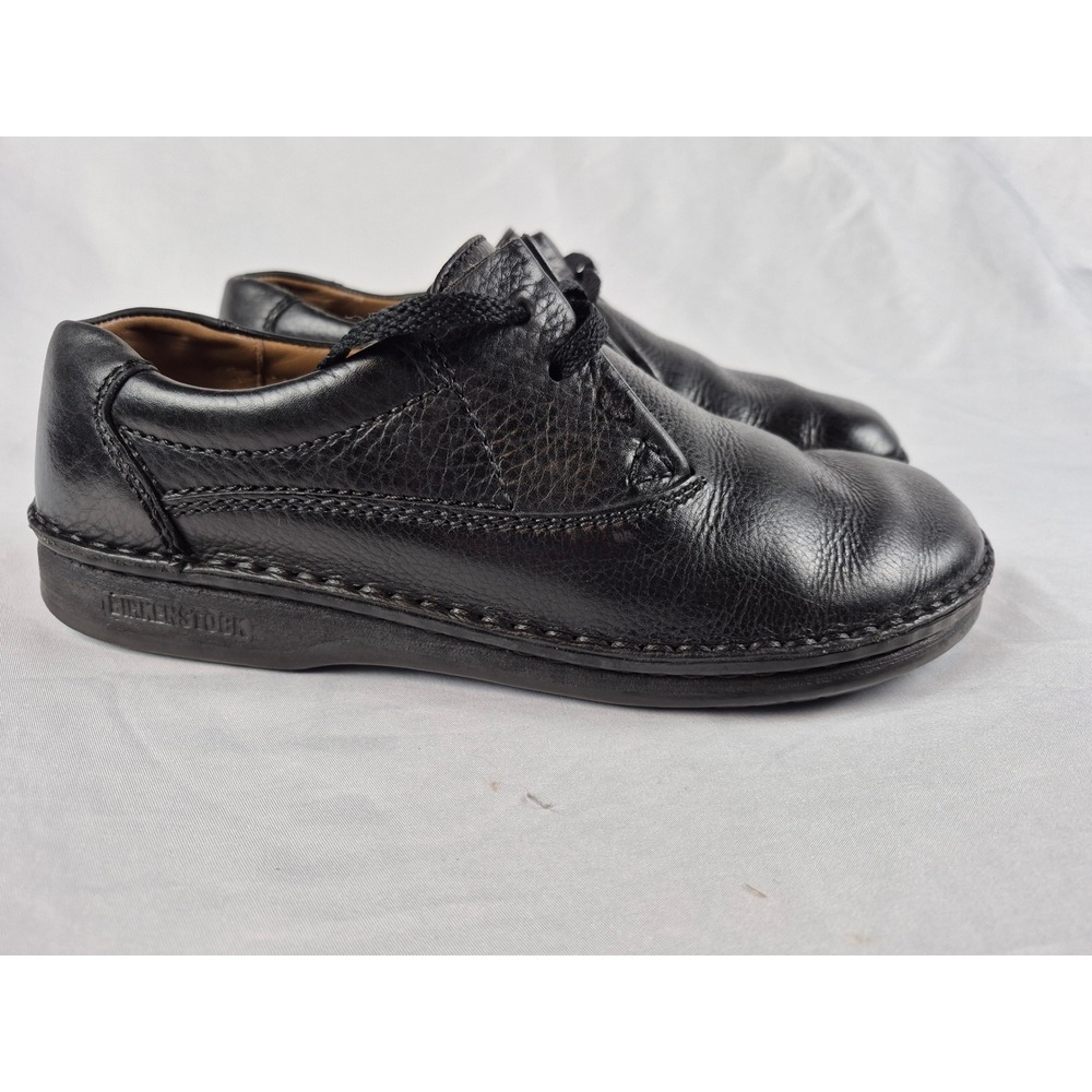 Birkenstock Pasadena Mens Black Leather Lace Up Derby Shoes Size 41 US 8-8.5